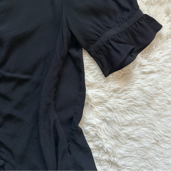 Madewell Blouse Daylight Top Covered Button Front True Black 00 NWT New - Picture 7 of 11